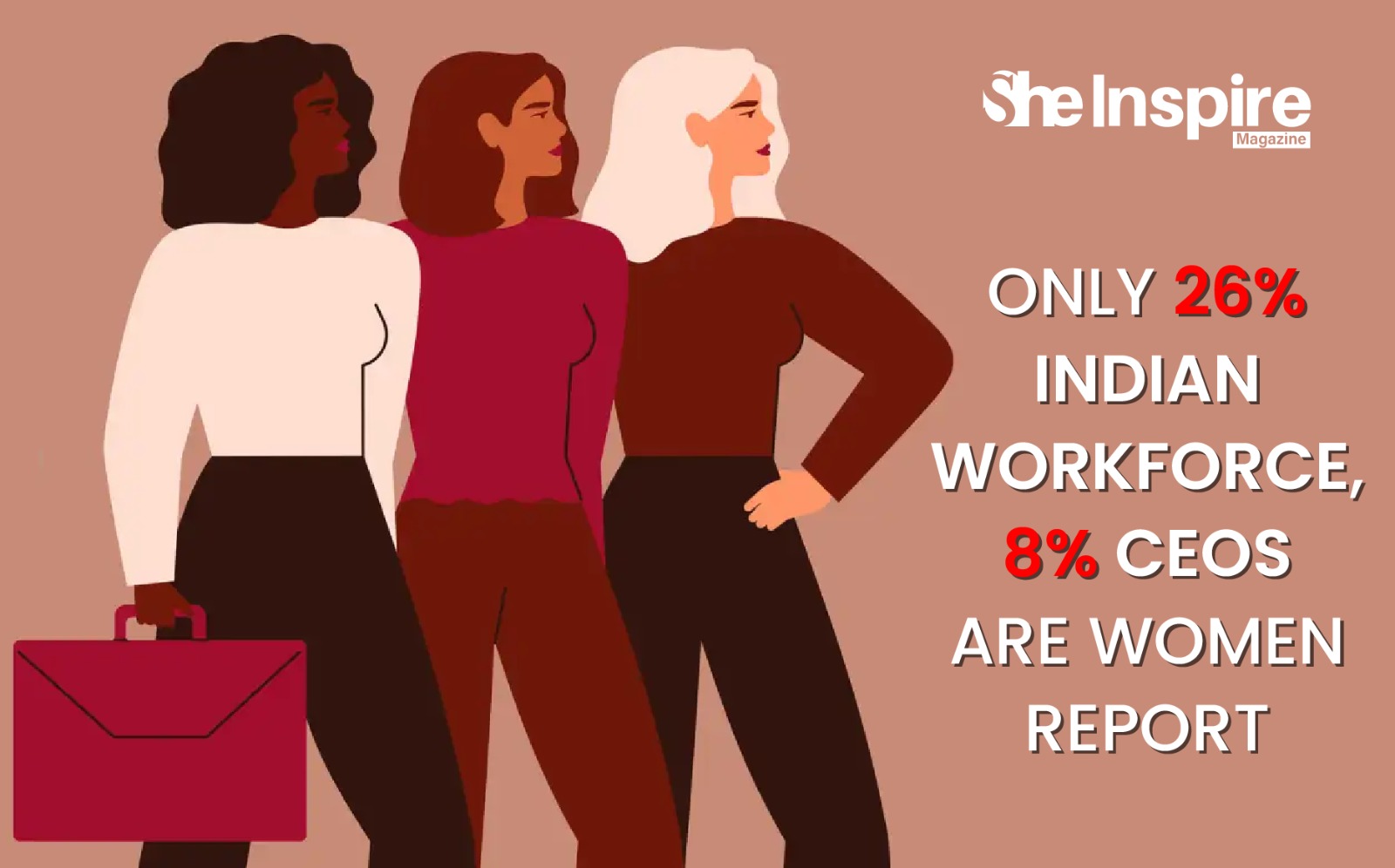 Women’s Representation in India: 26% in Jobs, 8% in CEO Roles